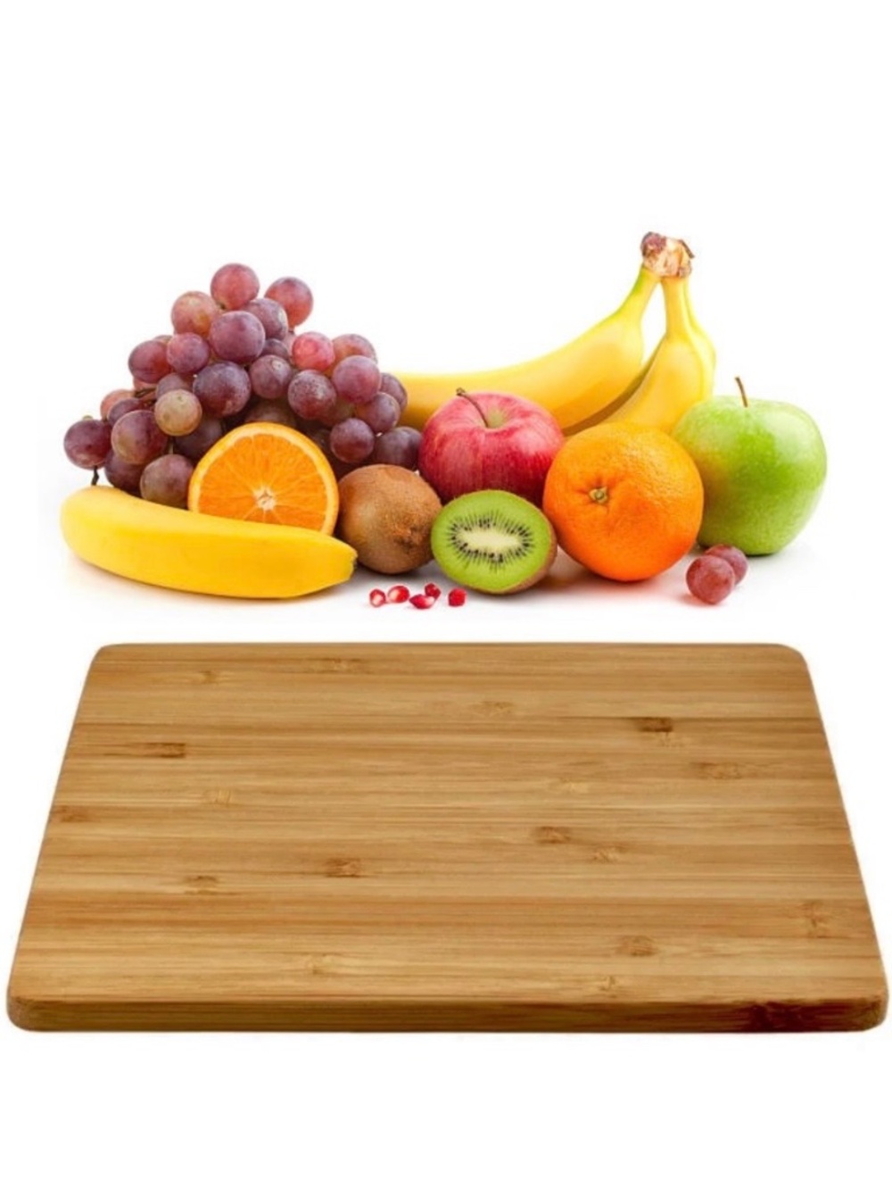 Bamboo Fruits Serving Tray Fresh Fruit Vegetable Kitchen Cutting Board 8.75x6